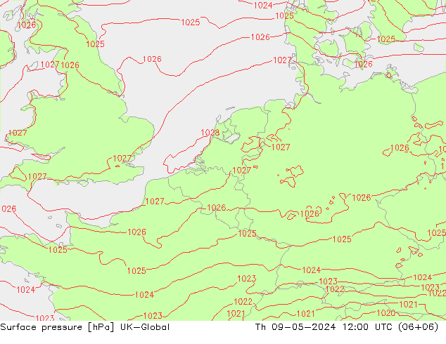 ciśnienie UK-Global czw. 09.05.2024 12 UTC