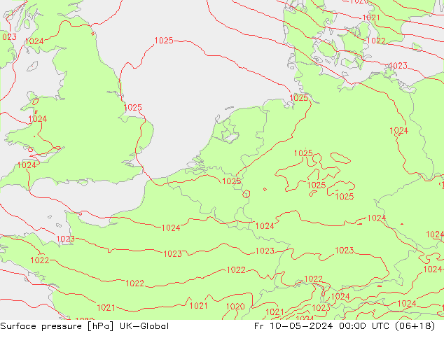 приземное давление UK-Global пт 10.05.2024 00 UTC