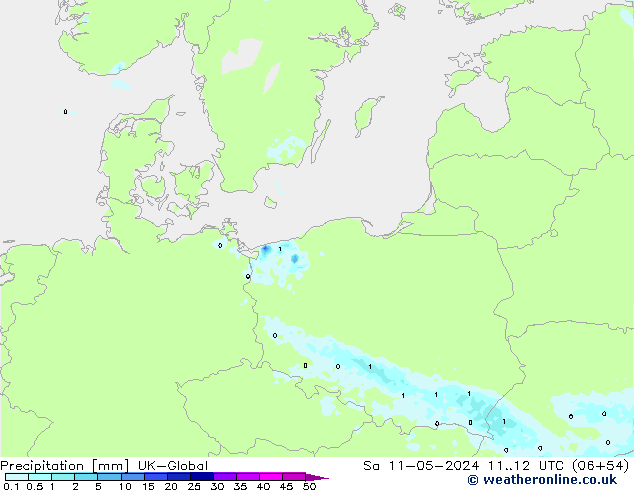 Yağış UK-Global Cts 11.05.2024 12 UTC