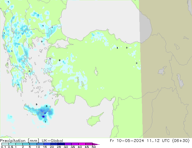 Precipitation UK-Global Fr 10.05.2024 12 UTC