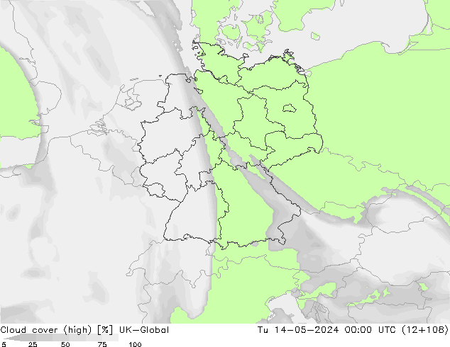 zachmurzenie (wysokie) UK-Global wto. 14.05.2024 00 UTC