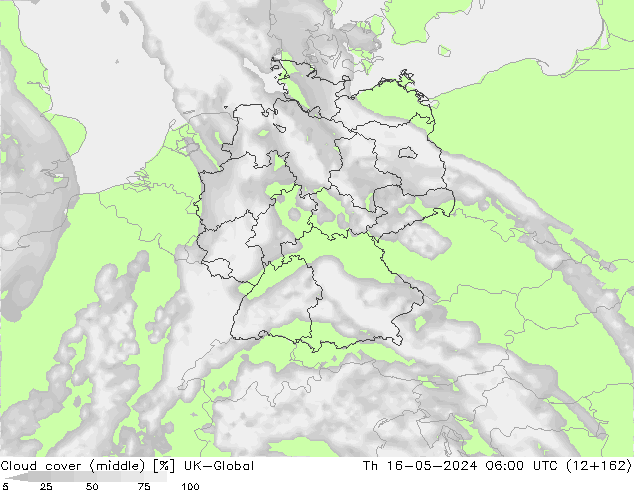 Cloud cover (middle) UK-Global Th 16.05.2024 06 UTC