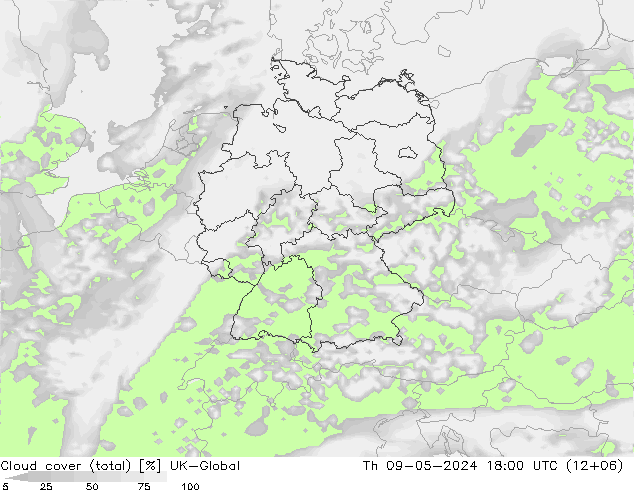Wolken (gesamt) UK-Global Do 09.05.2024 18 UTC