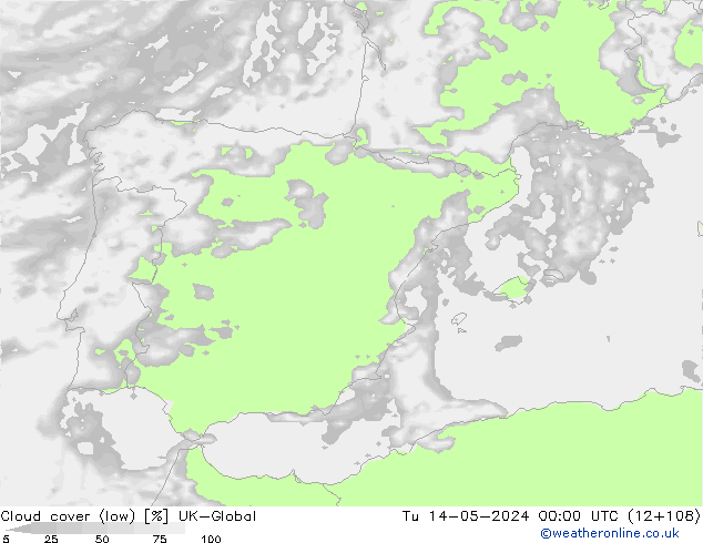 Wolken (tief) UK-Global Di 14.05.2024 00 UTC
