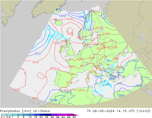 precipitação UK-Global Qui 09.05.2024 15 UTC