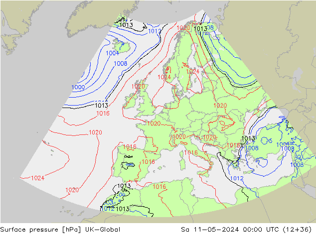 Surface pressure UK-Global Sa 11.05.2024 00 UTC