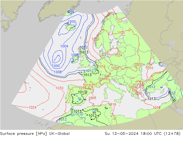 pression de l'air UK-Global dim 12.05.2024 18 UTC
