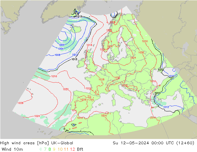 High wind areas UK-Global Su 12.05.2024 00 UTC