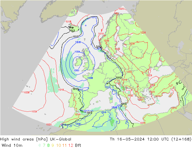 High wind areas UK-Global Čt 16.05.2024 12 UTC