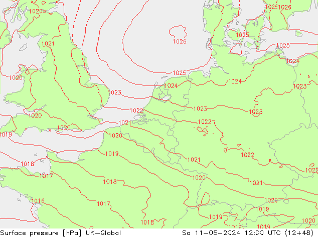 Yer basıncı UK-Global Cts 11.05.2024 12 UTC