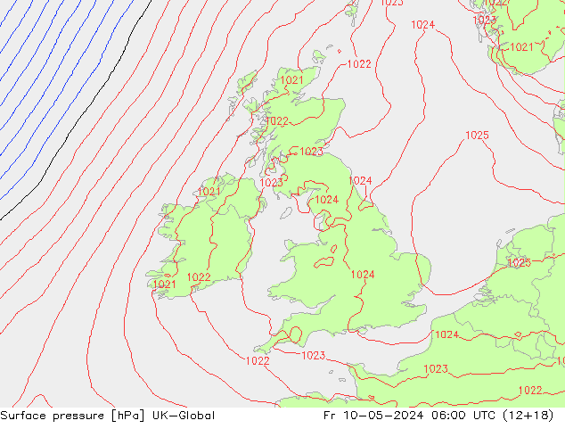 приземное давление UK-Global пт 10.05.2024 06 UTC