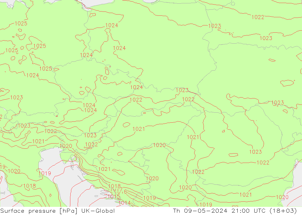 Yer basıncı UK-Global Per 09.05.2024 21 UTC