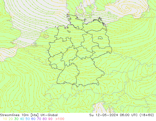 Streamlines 10m UK-Global Su 12.05.2024 06 UTC