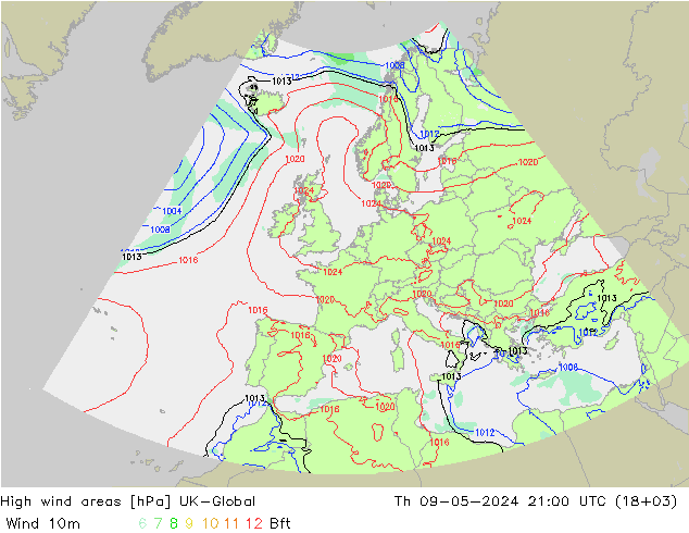High wind areas UK-Global jeu 09.05.2024 21 UTC