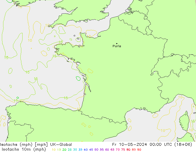 Isotachs (mph) UK-Global ven 10.05.2024 00 UTC