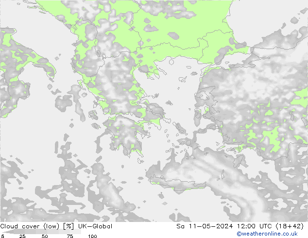 nízká oblaka UK-Global So 11.05.2024 12 UTC