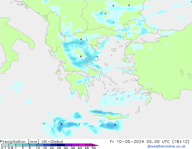 Neerslag UK-Global vr 10.05.2024 06 UTC