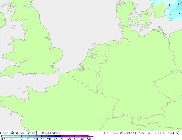 Precipitación UK-Global vie 10.05.2024 00 UTC