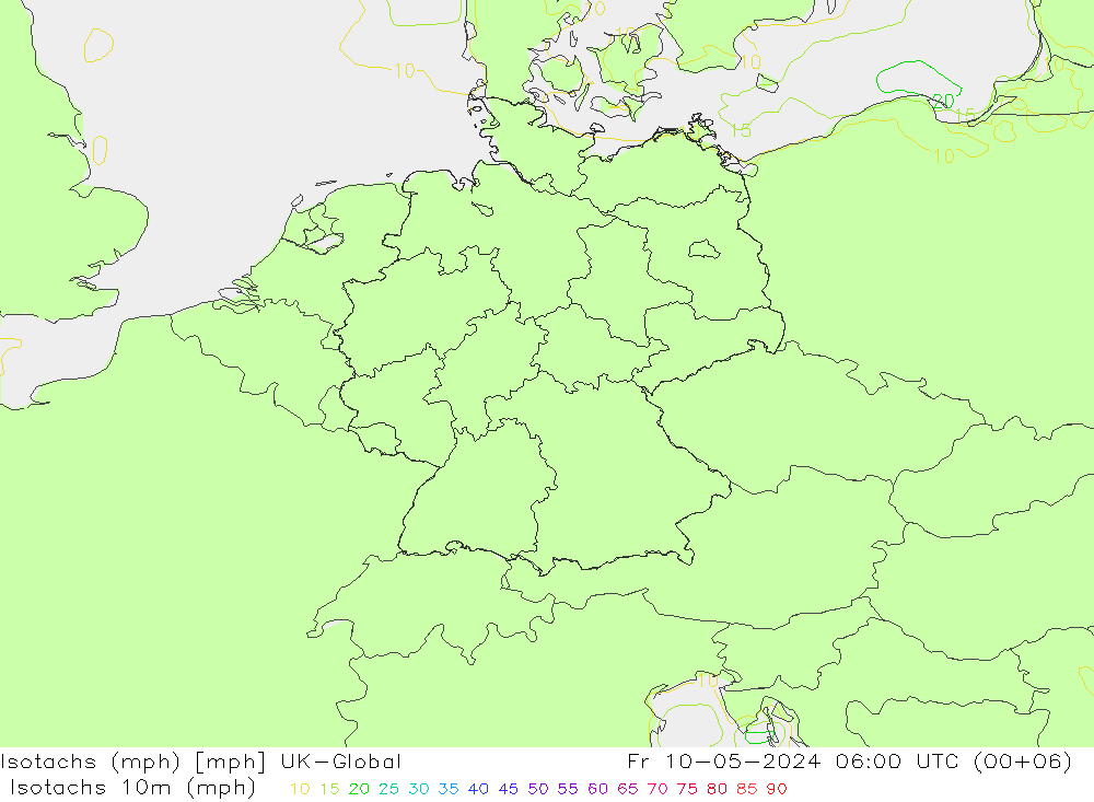 Isotachs (mph) UK-Global Fr 10.05.2024 06 UTC