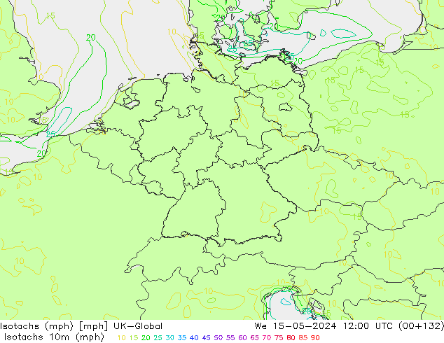 Isotaca (mph) UK-Global mié 15.05.2024 12 UTC