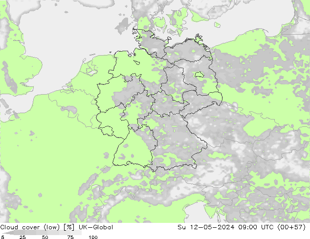 Nubes bajas UK-Global dom 12.05.2024 09 UTC