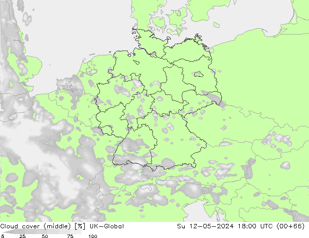 Nuages (moyen) UK-Global dim 12.05.2024 18 UTC
