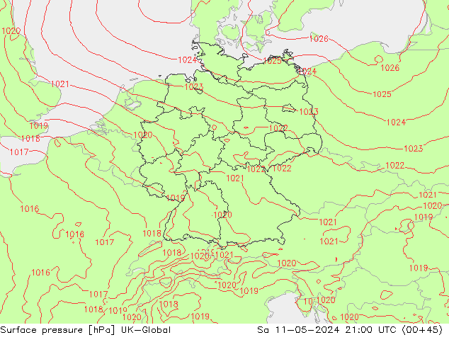 pressão do solo UK-Global Sáb 11.05.2024 21 UTC