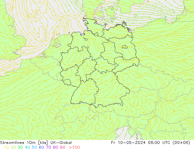 风 10m UK-Global 星期五 10.05.2024 06 UTC