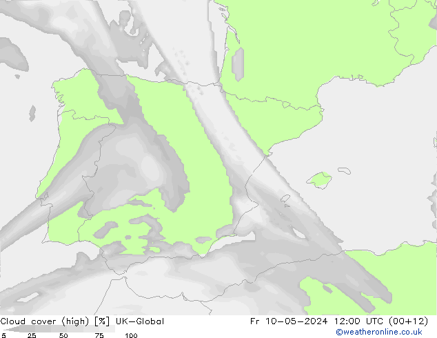 Bewolking (Hoog) UK-Global vr 10.05.2024 12 UTC