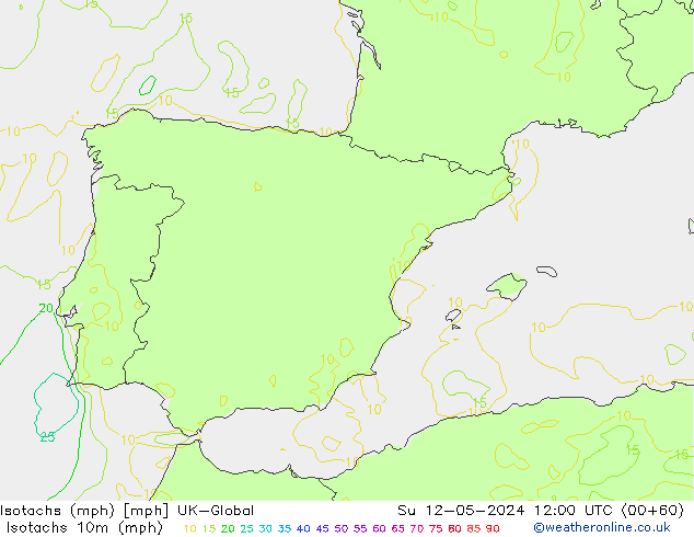 Isotachs (mph) UK-Global Вс 12.05.2024 12 UTC