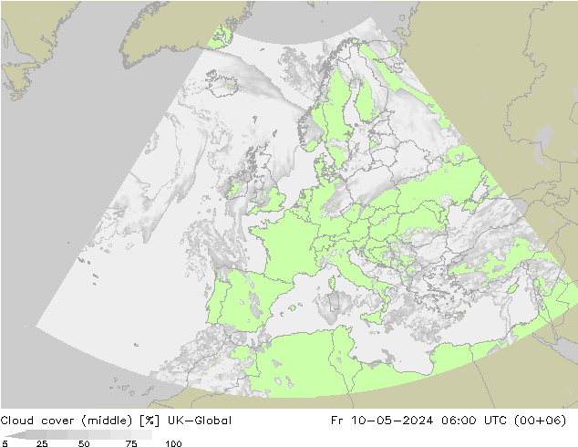 Wolken (mittel) UK-Global Fr 10.05.2024 06 UTC