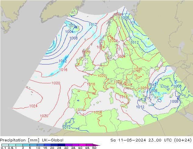 Precipitation UK-Global Sa 11.05.2024 00 UTC