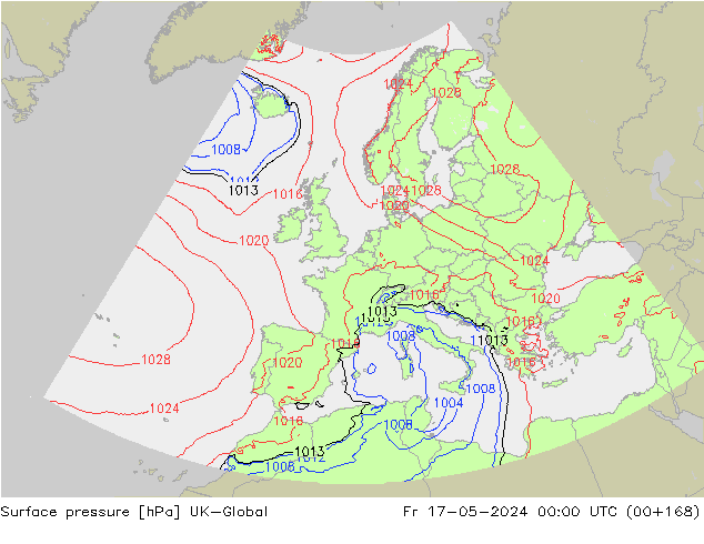 Yer basıncı UK-Global Cu 17.05.2024 00 UTC