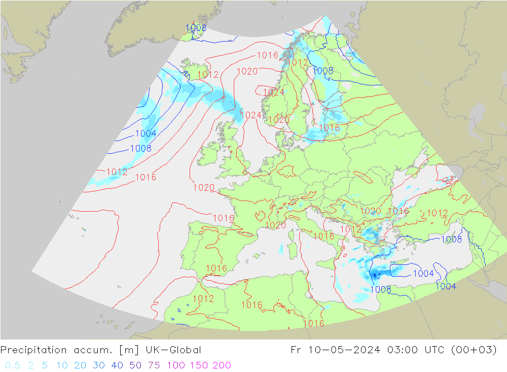 Precipitation accum. UK-Global пт 10.05.2024 03 UTC