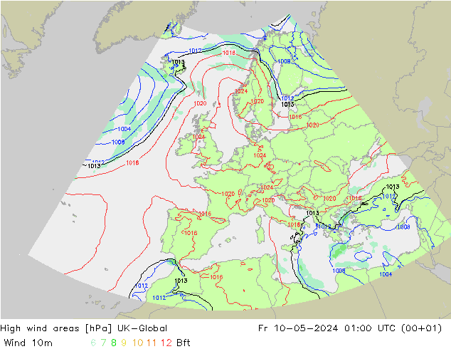 High wind areas UK-Global 星期五 10.05.2024 01 UTC