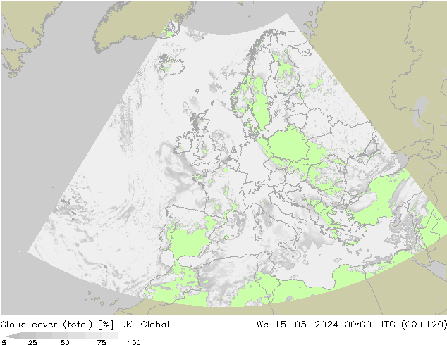 zachmurzenie (suma) UK-Global śro. 15.05.2024 00 UTC
