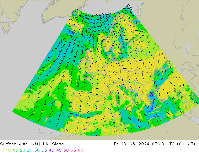 Surface wind UK-Global Fr 10.05.2024 03 UTC