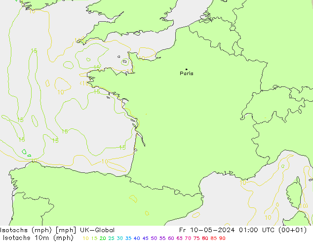 Isotachs (mph) UK-Global пт 10.05.2024 01 UTC