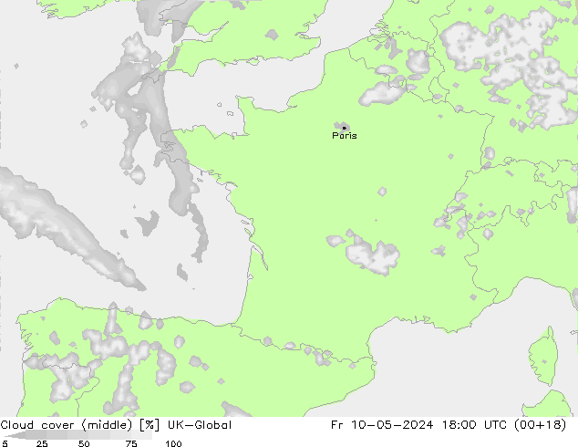 Cloud cover (middle) UK-Global Fr 10.05.2024 18 UTC