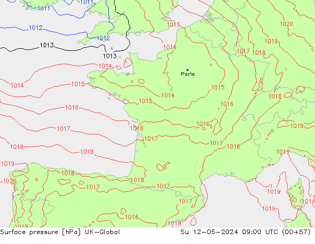 pressão do solo UK-Global Dom 12.05.2024 09 UTC