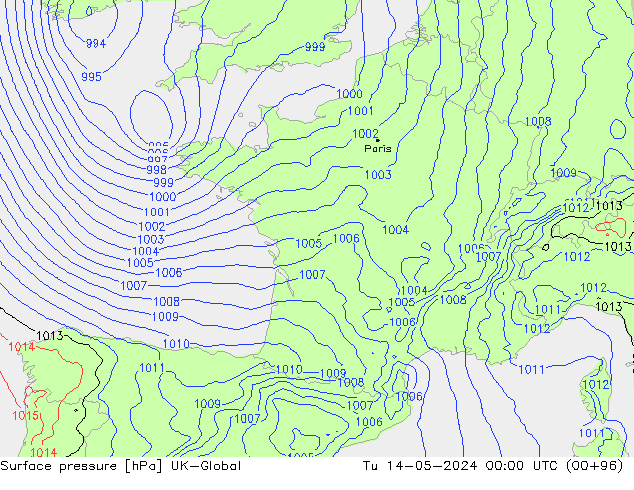 pressão do solo UK-Global Ter 14.05.2024 00 UTC