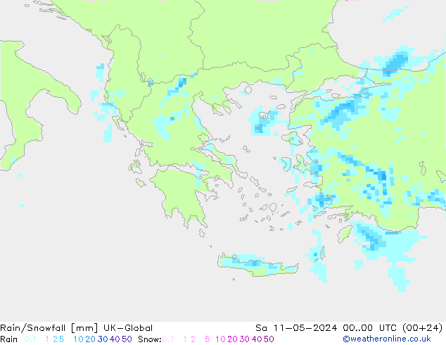 Rain/Snowfall UK-Global Sa 11.05.2024 00 UTC