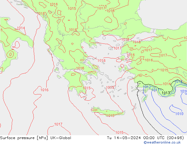 Luchtdruk (Grond) UK-Global di 14.05.2024 00 UTC