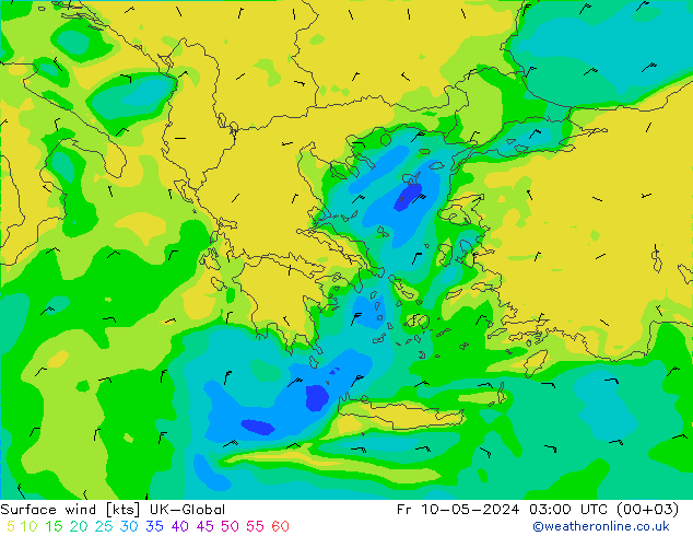 Surface wind UK-Global Fr 10.05.2024 03 UTC