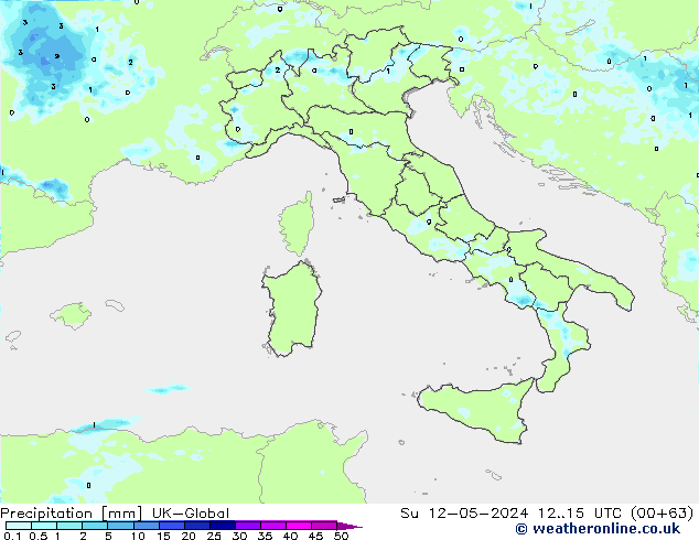 Precipitation UK-Global Su 12.05.2024 15 UTC