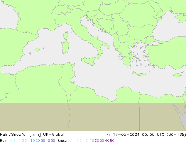 Rain/Snowfall UK-Global  17.05.2024 00 UTC