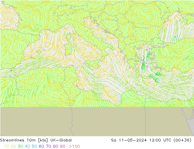 Rüzgar 10m UK-Global Cts 11.05.2024 12 UTC