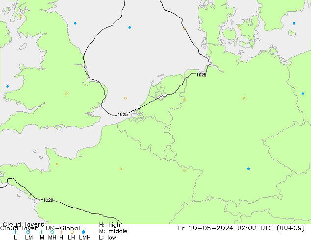 Cloud layer UK-Global Fr 10.05.2024 09 UTC