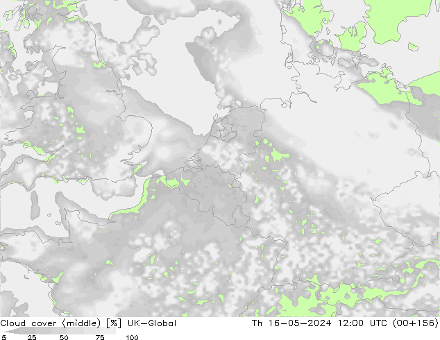 Nubes medias UK-Global jue 16.05.2024 12 UTC