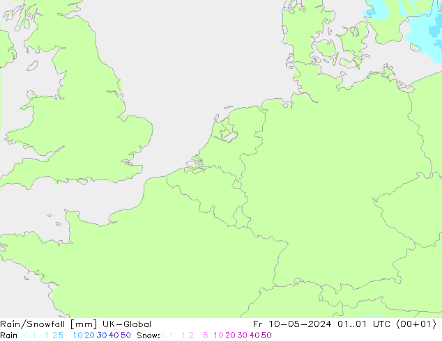 Regen/Schneefall UK-Global Fr 10.05.2024 01 UTC